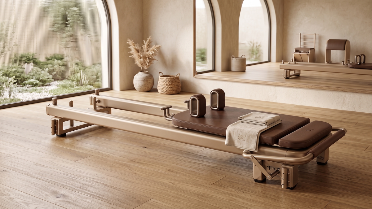 Elemental TerraStudio fixed-frame Pilates reformer, product view