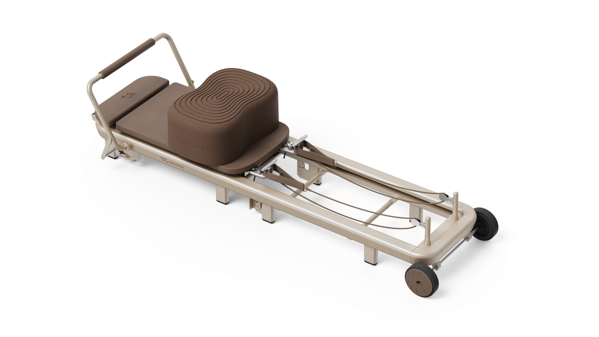 Elemental Pebble positioned on an Elemental reformer carriage