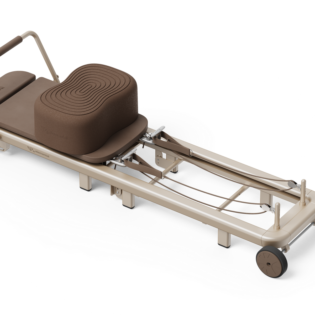 Elemental Pebble positioned on an Elemental reformer carriage