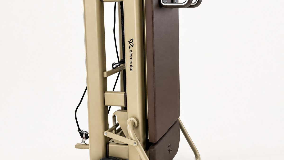 Elemental TerraFold Pilates reformer shown in a premium lifestyle setting