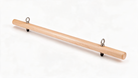 Elemental wood Pilates dowel with two heavy-duty eyelets
