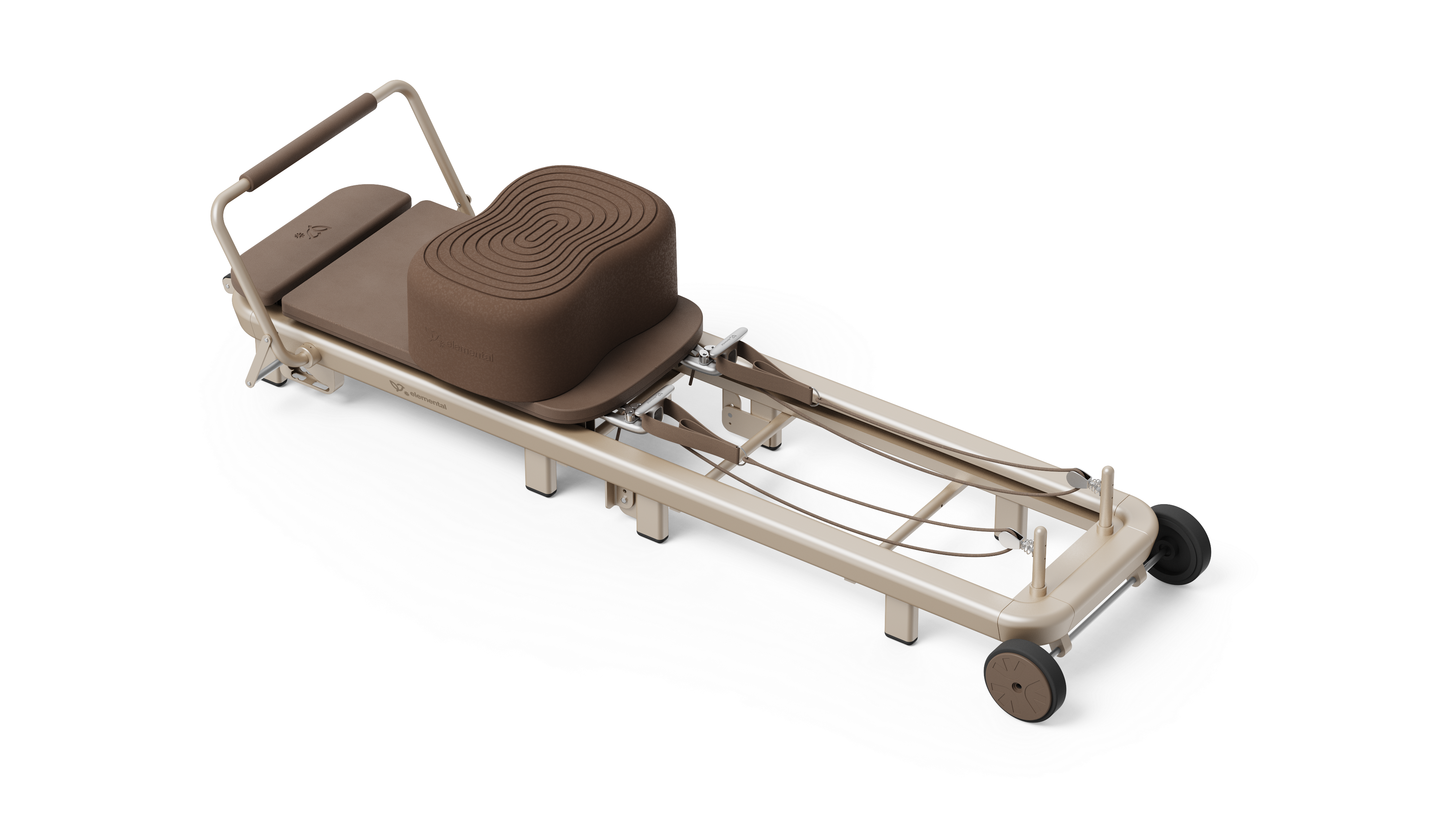 Elemental Pebble positioned on an Elemental reformer carriage